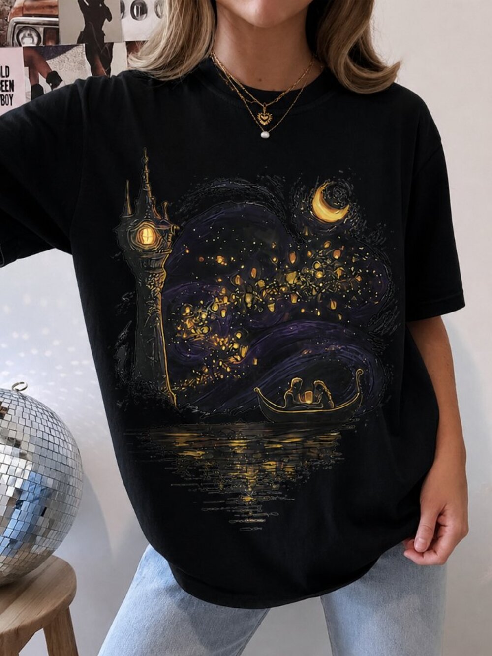 Princess Lantern Lights T-shirt, Romantic Floating Lights Tee